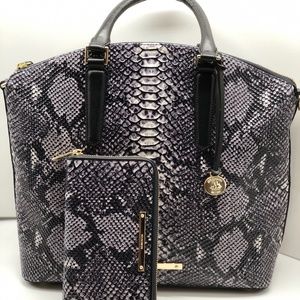 Brahmin Lg Duxbury Satchel and Matching Wallet